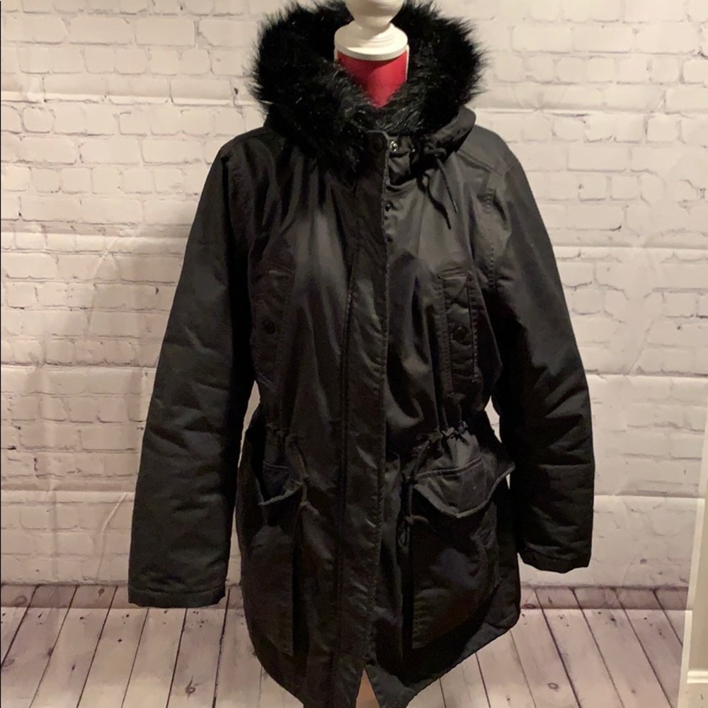 American Eagle Faux Fur Trim Jacket